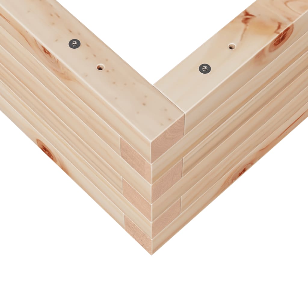Sodo lovelis, 80x80x23cm, pušies medienos masyvas Sodo lovelis, 80x80x23cm, pušies medienos masyvas - Image 8