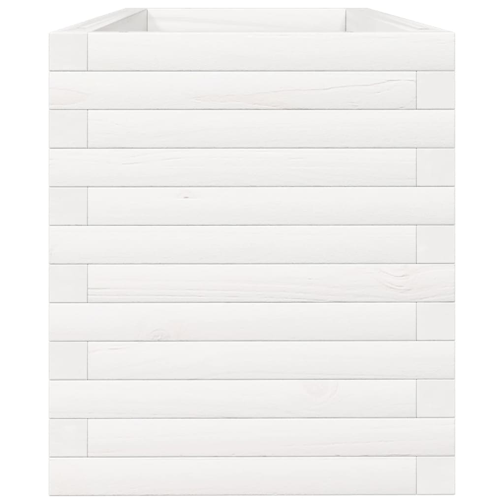 Sodo lovelis, baltas, 110x40x45,5cm, pušies medienos masyvas Sodo lovelis, baltas, 110x40x45,5cm, pušies medienos masyvas - Image 6