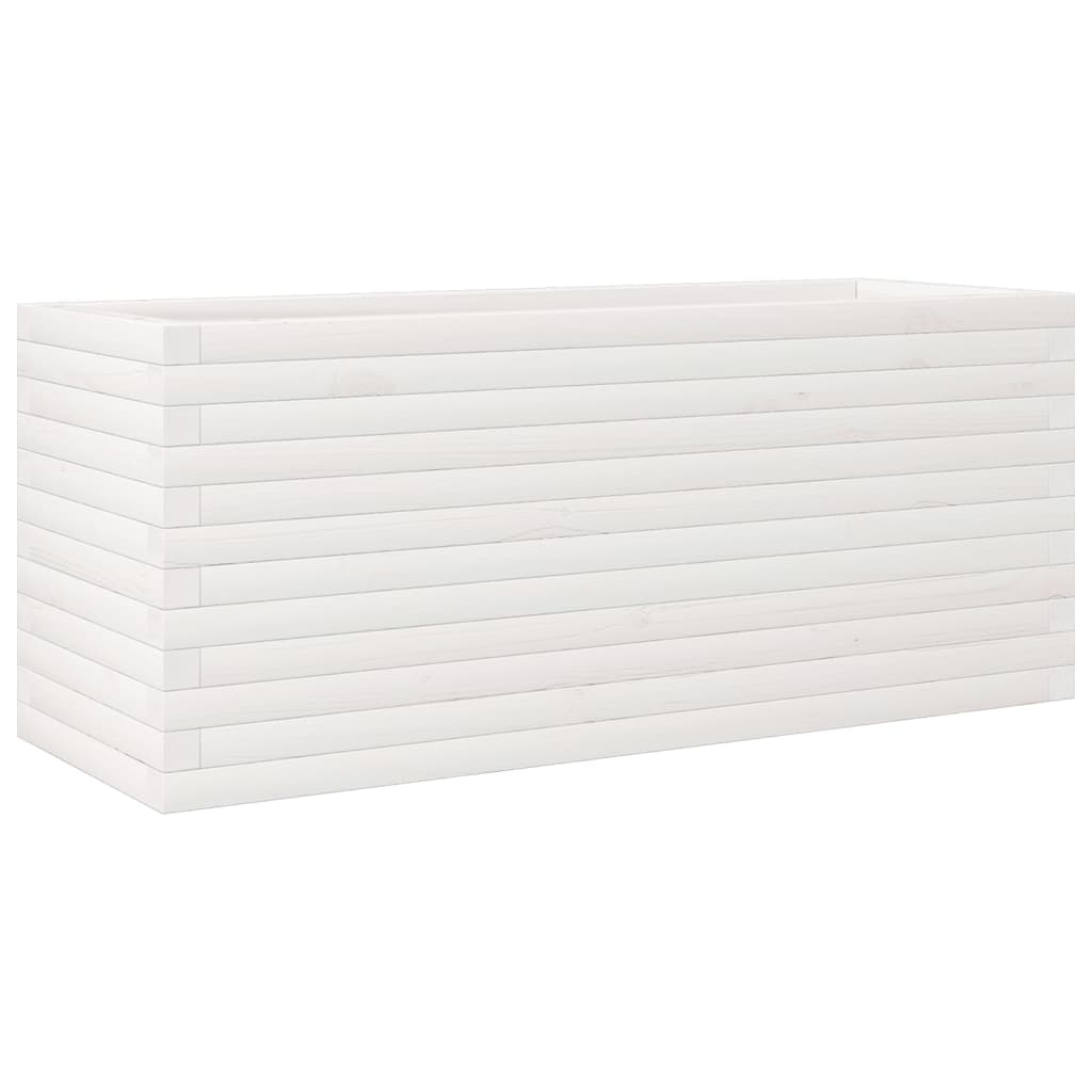 Sodo lovelis, baltas, 110x40x45,5cm, pušies medienos masyvas Sodo lovelis, baltas, 110x40x45,5cm, pušies medienos masyvas - Image 7