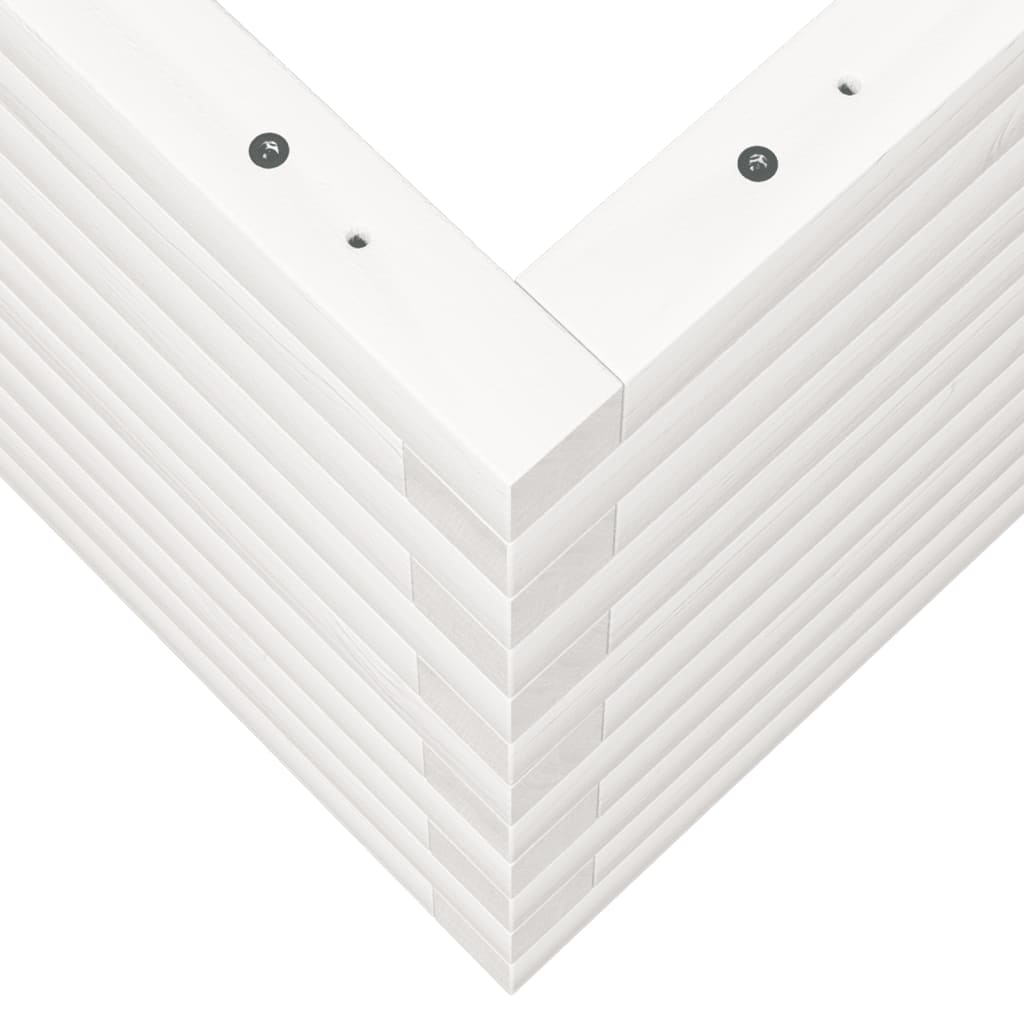 Sodo lovelis, baltas, 110x40x45,5cm, pušies medienos masyvas Sodo lovelis, baltas, 110x40x45,5cm, pušies medienos masyvas - Image 8