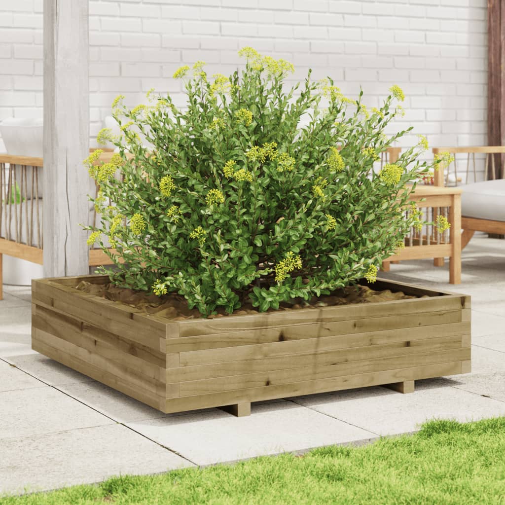 Sodo lovelis, 100x100x26,5cm, impregnuota pušies mediena Sodo lovelis, 100x100x26,5cm, impregnuota pušies mediena - Image 3