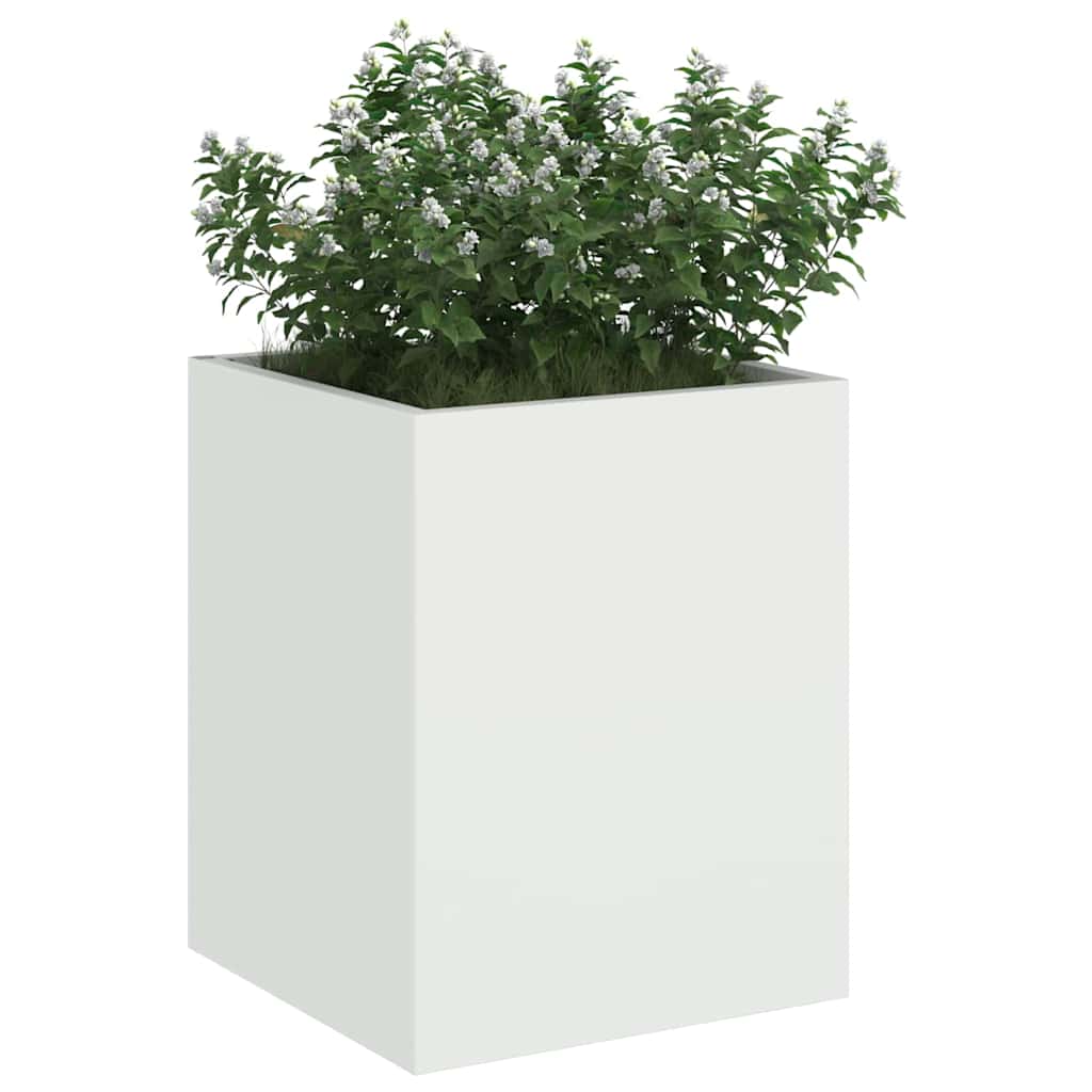 Sodo vazonas Balta 32 x 32 x 40 cm Šaltai valcuotas plienas Sodo vazonas Balta 32 x 32 x 40 cm Šaltai valcuotas plienas - Image 4