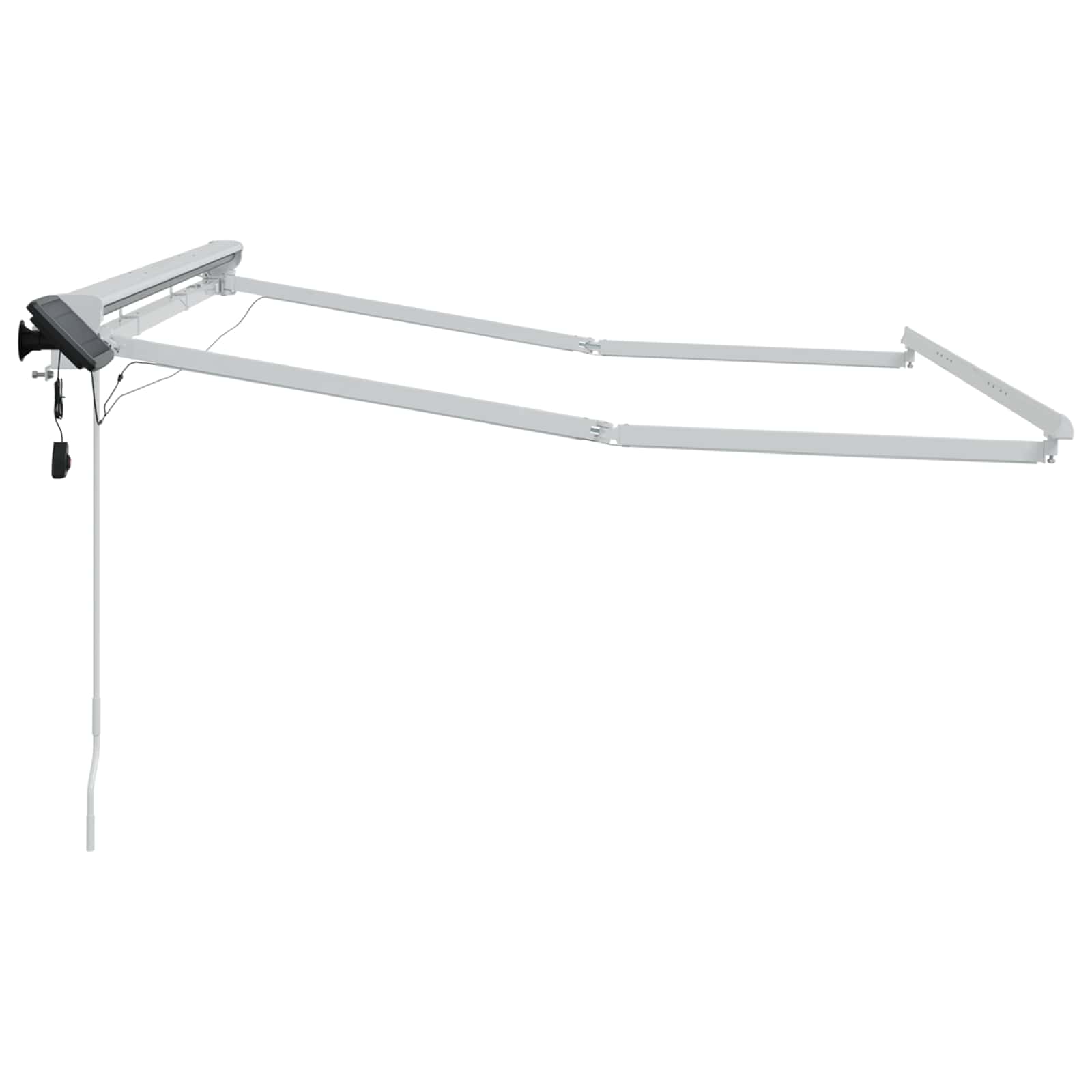 Rankinis markizės rėmas su LED Baltas 3 x 2,5 m Aliuminis Rankinis markizės rėmas su LED Baltas 3 x 2,5 m Aliuminis - Image 7