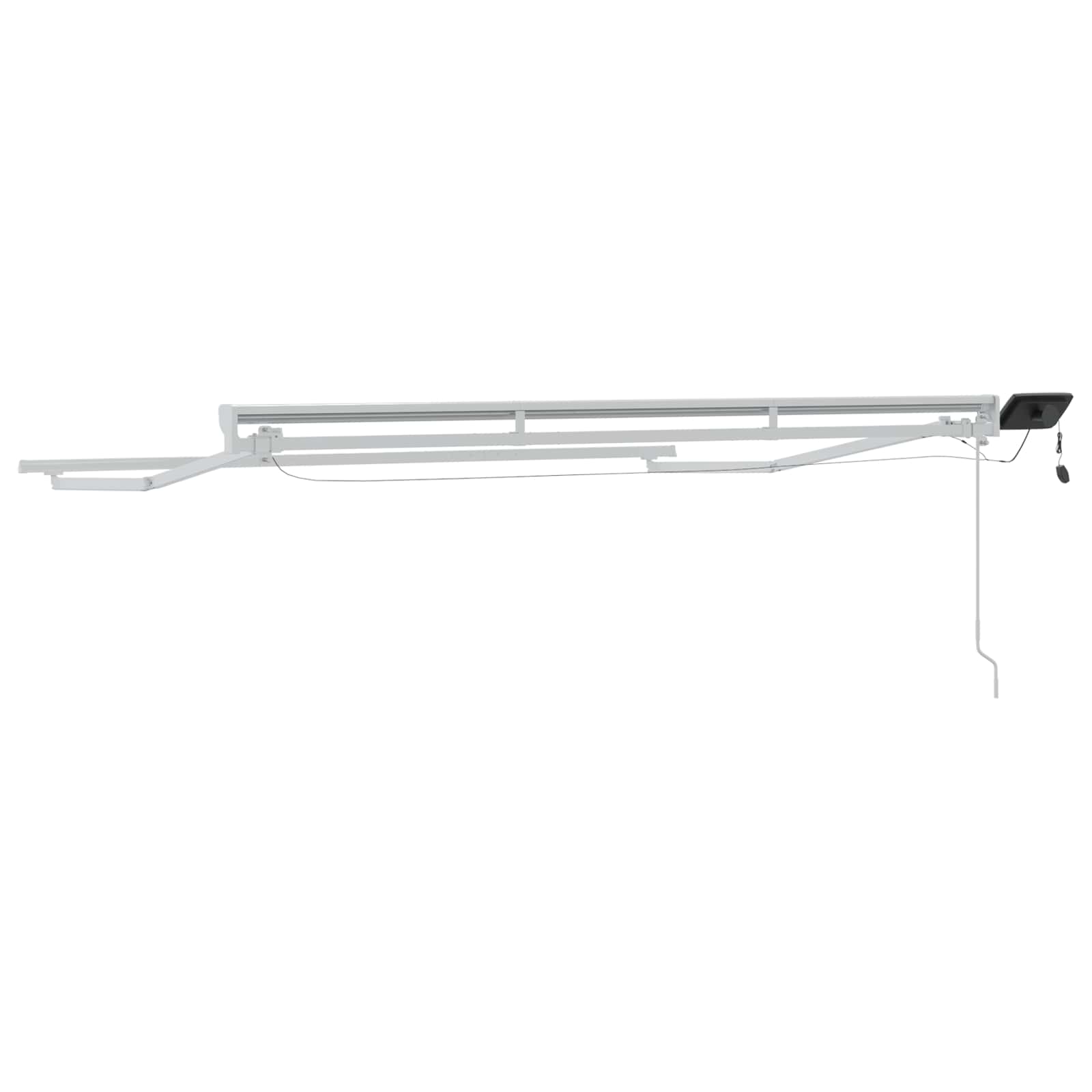 Rankinis markizės rėmas su LED Baltas 3,5 x 2,5 m Aliuminis Rankinis markizės rėmas su LED Baltas 3,5 x 2,5 m Aliuminis - Image 8