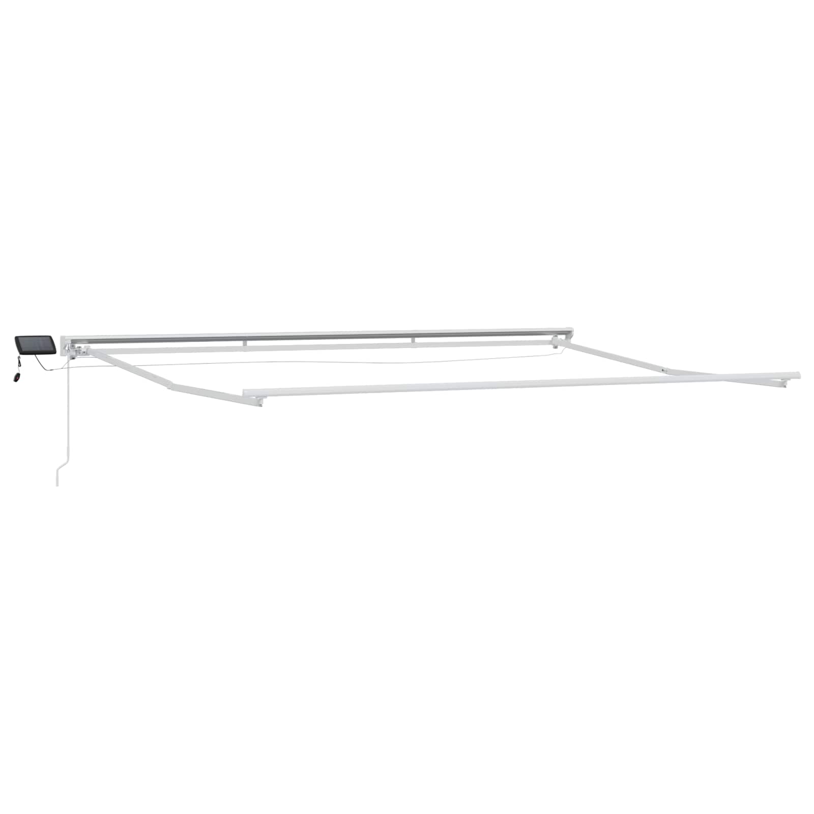 Rankinis markizės rėmas su LED Baltas 4 × 3 m Aliuminis Rankinis markizės rėmas su LED Baltas 4 × 3 m Aliuminis - Image 3