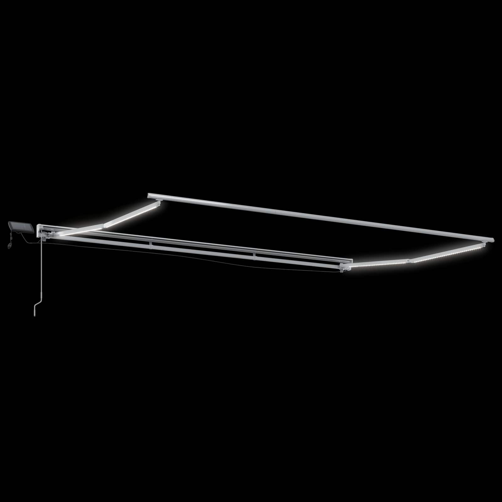 Rankinis markizės rėmas su LED Baltas 4,5 × 3,5 m Aliuminis Rankinis markizės rėmas su LED Baltas 4,5 × 3,5 m Aliuminis - Image 5