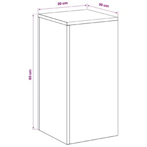 Augalų stovas 2 pcs Sidabrinė 30 x 30 x 60 cm Plienas