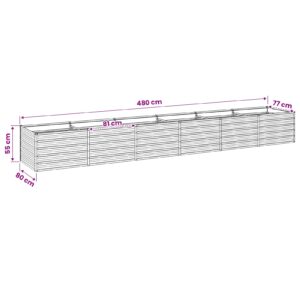 Pakelta sodo lova Antracito 480 x 80 x 55 cm