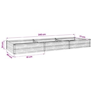 Pakelta sodo lova Žalia 240 x 80 x 24 cm
