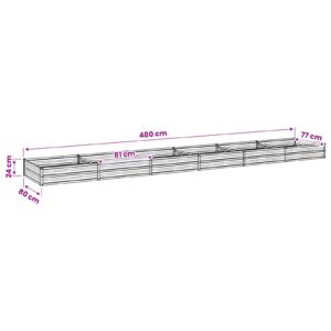 Pakelta sodo lova Žalia 480 x 80 x 24 cm