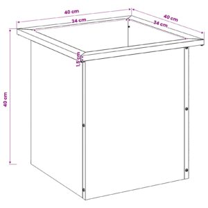 Sodo vazonas su LED Sidabrinė 40 x 40 x 40 cm
