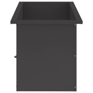 Sodo vazonas su LED 2 vnt. Juoda 40 x 60 x 40 cm Plienas