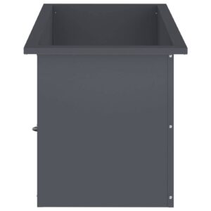 Sodo vazonas su LED 2 vnt. Antracitas 40 x 60 x 40 cm Plienas