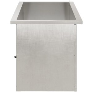 Sodo vazonas su LED Sidabrinė 40 x 60 x 40 cm