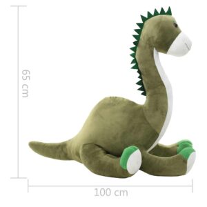 Minkštas žaislinis dinozauras-Brontozauras, žalias, pliušinis