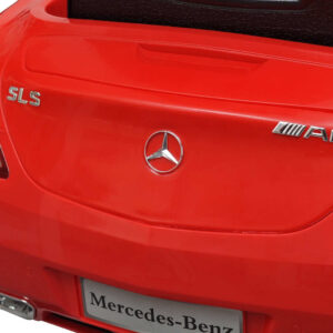 El. automobilis MERCEDES BENZ SLS AMG, raudonas, 6 V, su nuot. pultu