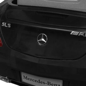 El. automobilis MERCEDES BENZ SLS AMG, juodas, 6 V, su nuot. pultu