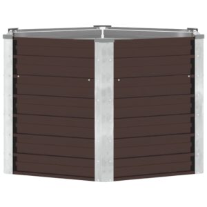 Sodo lovelis, rudas,129x129x77cm, galvanizuotas plienas/aukštas