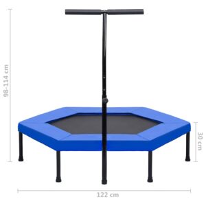 Batutas su rankena ir apsauginiu uždangalu, 122cm, šešiakampis