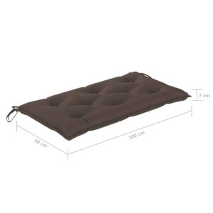 Dvivietės sūpynės su palmių lapais ir pagalve, 202cm, bambukas