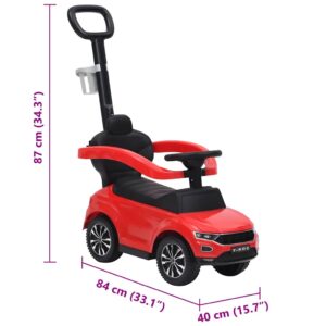 Paspiriamas vaikiškas automobilis Volkswagen T-Roc, raudonas