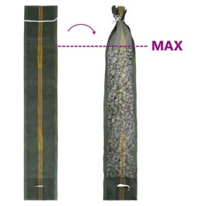 Smėlio maišai, 10vnt., tamsiai žali, 103x25cm, HDPE