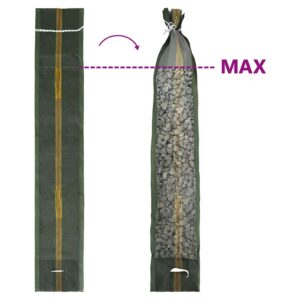 Smėlio maišai, 25vnt., tamsiai žali, 103x25cm, HDPE