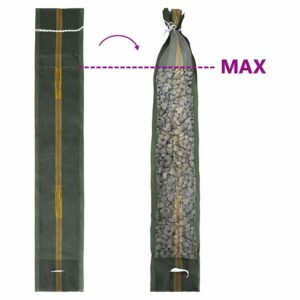 Smėlio maišai, 100vnt., tamsiai žali, 103x25cm, HDPE
