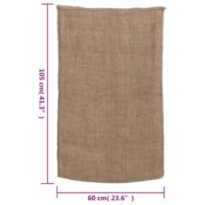 Džiuto maišai, 10vnt., 60x105cm, 100% džiutas, 220 g/m²