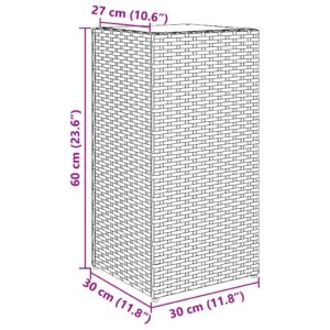 Sodo loveliai, 2vnt., rudos spalvos, 30x30x60cm, poliratanas