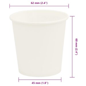 Popieriniai kavos puodeliai 1000 vnt 4oz 100ml Baltas