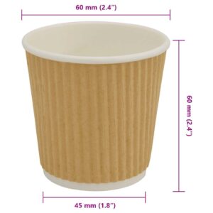 Popieriniai kavos puodeliai 1000 vnt 4oz 100ml Ruda