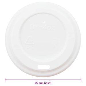 Popieriniai kavos puodelių dangteliai, Ø60mm, 4oz, 1000vnt.