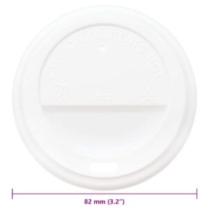 Popieriniai kavos puodelių dangteliai, Ø80mm, 8oz, 1000vnt.