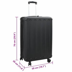 Lagaminas su užraktu Juoda 50 x 30 x 76 cm ABS plastikas