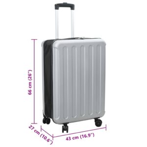 Lagaminas su užraktu Sidabro 43 x 27 x 66 cm ABS plastikas