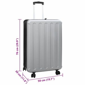 Lagaminas su užraktu Sidabro 50 x 30 x 76 cm ABS plastikas