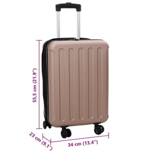 Lagaminas rožinis auksas 34 x 23 x 55.5 cm ABS plastikas