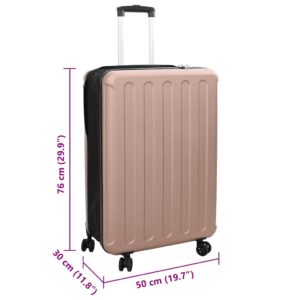 Lagaminas rožinis auksas 50 x 30 x 76 cm ABS plastikas