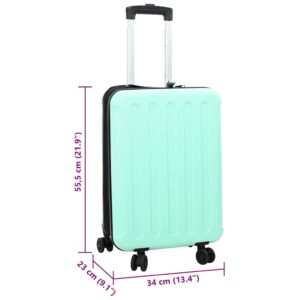 Lagaminas su užraktu Mėtų žalia 34 x 23 x 55.5 cm ABS plastikas