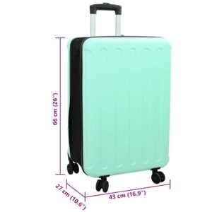 Lagaminas su užraktu Mėtų žalia 43 x 27 x 66 cm ABS plastikas