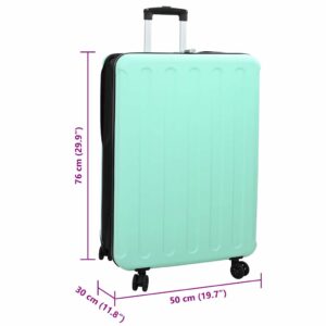 Lagaminas su užraktu Mėtų žalia 50 x 30 x 76 cm ABS plastikas