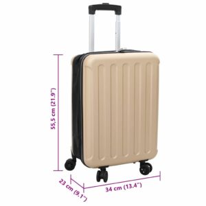 Lagaminas su užraktu šampano 34 x 23 x 55.5 cm ABS plastikas