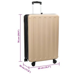 Lagaminas su užraktu šampano 50 x 30 x 76 cm ABS plastikas