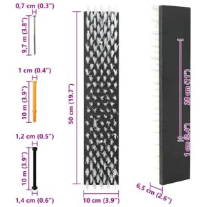 Karvių šepetys Juoda ir Balta 50 x 10 x 6,5 cm PP