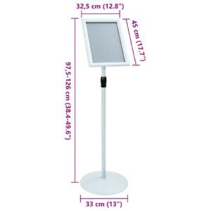 Pedestalo plakato stovas 33 x 33 x 126 cm PVC ir Plienas