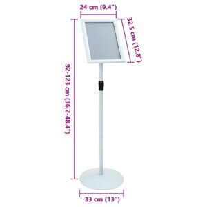 Pedestalo plakato stovas 33 x 33 x 123 cm PVC ir Plienas