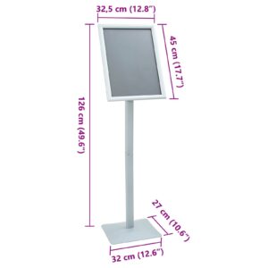 Pedestalo plakato stovas 32,5 x 27 x 126 cm Greižinis geležis