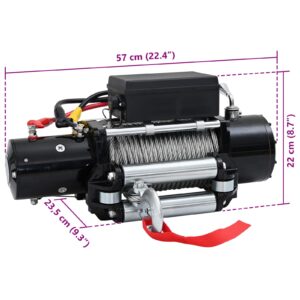 Elektrinis winchas PVC Juoda